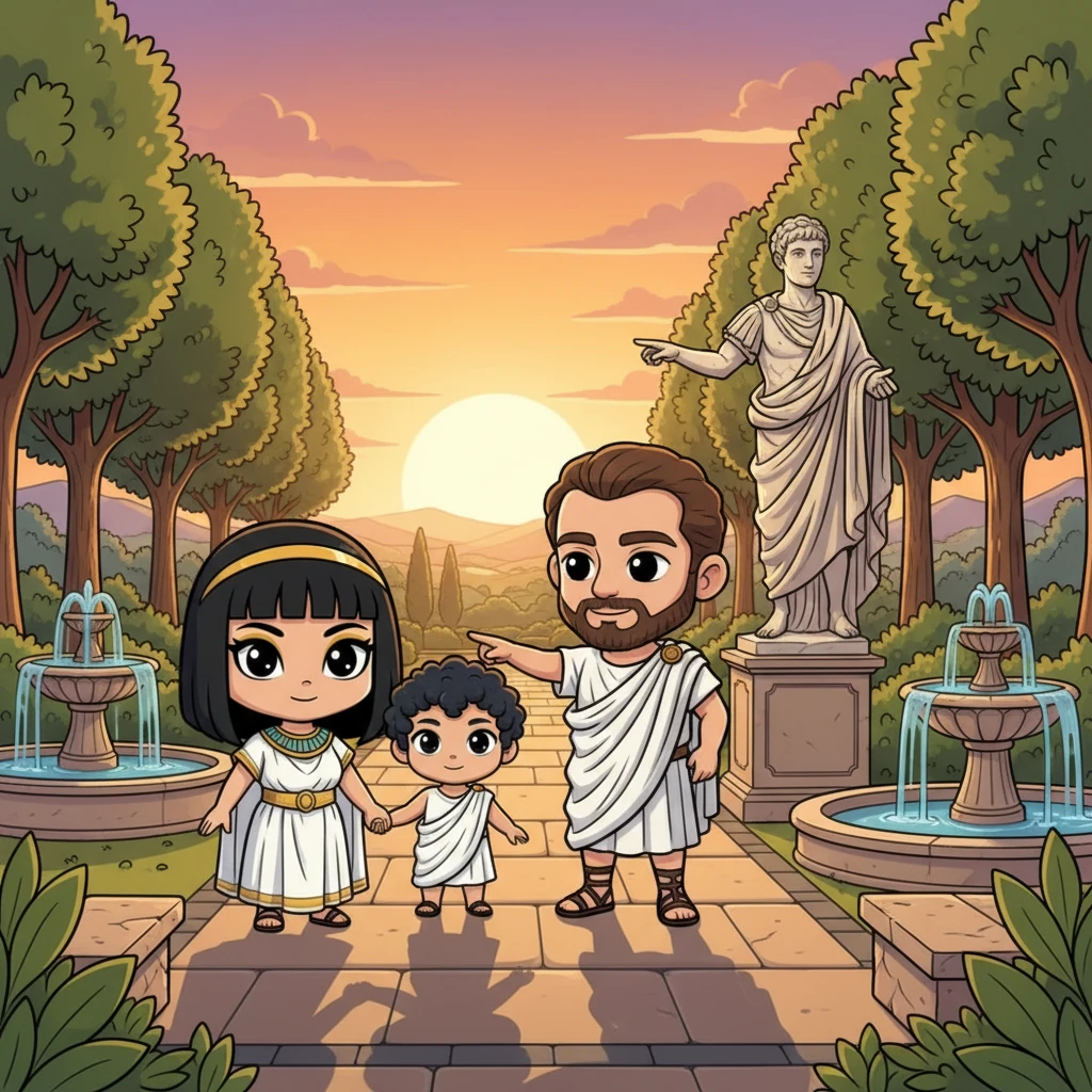 Caesarion — Клеопатра и Цезарион в Риме