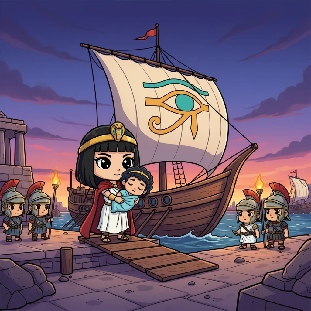 Caesarion — Бегство из Рима